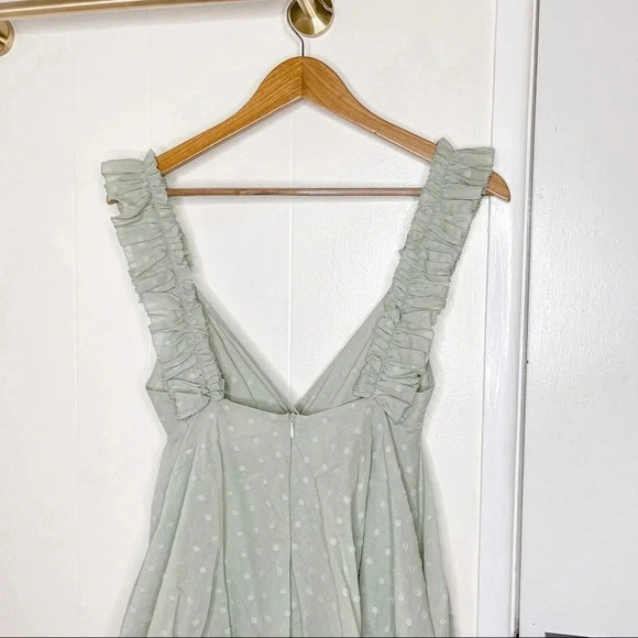 Anthropologie Love Binetti Emma color block tiered ruffle midi dress XS NWT - Picture 6 of 9